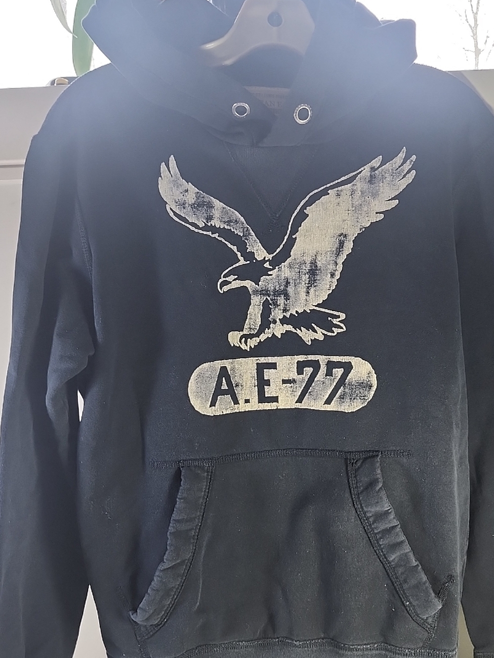 American Eagle Outfitters cream and navy label jacket